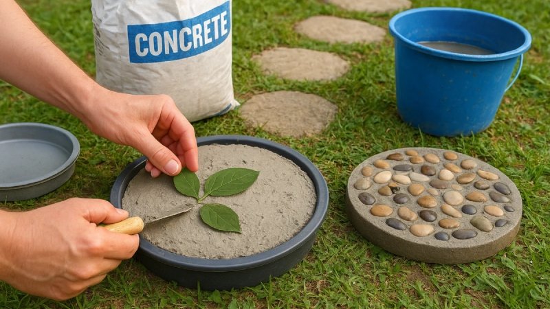 Homemade Stepping Stones Without Concrete
